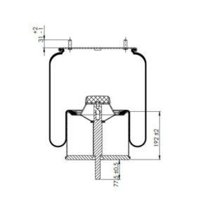 INS.ASP.0100 Air spring, with steel piston