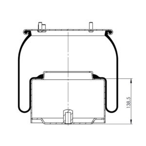 INS.ASP.0067 Air spring, with steel piston