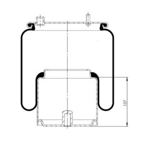 INS.ASP.0072 Air spring, with steel piston