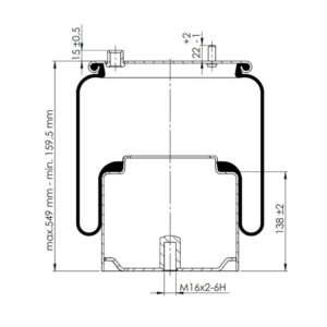 INS.ASP.0073 Air spring, with steel piston