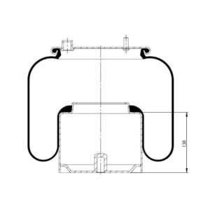 INS.ASP.0074 Air spring, with steel piston