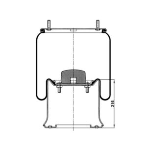 INS.ASP.0342 Air spring, with steel piston