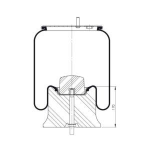 INS.ASP.0335 Air spring, with plastic piston