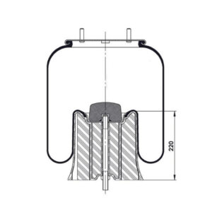 INS.ASP.0370 Air spring, with plastic piston
