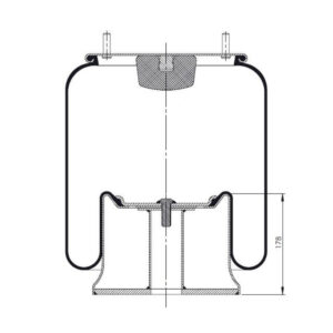INS.ASP.0384 Air spring, with steel piston