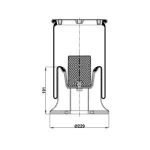 INS.ASP.0369 Air spring, with steel piston