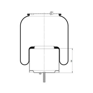 INS.ASP.0365 Air spring, with steel piston