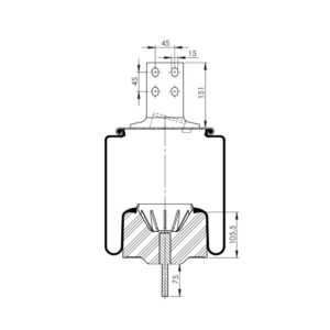 INS.ASP.0127 Air spring, with plastic piston
