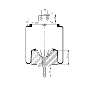 INS.ASP.0129 Air spring, with plastic piston