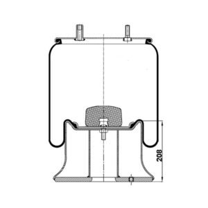 INS.ASP.0090 Air spring, with steel piston